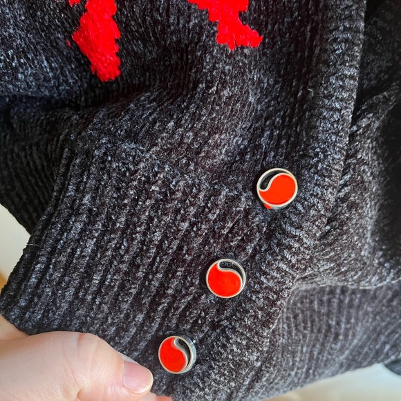 Vintage Exclusive by Emilio Rossi Women’s Super Soft Bow Pattern Cardigan Size M - Picture 4 of 7